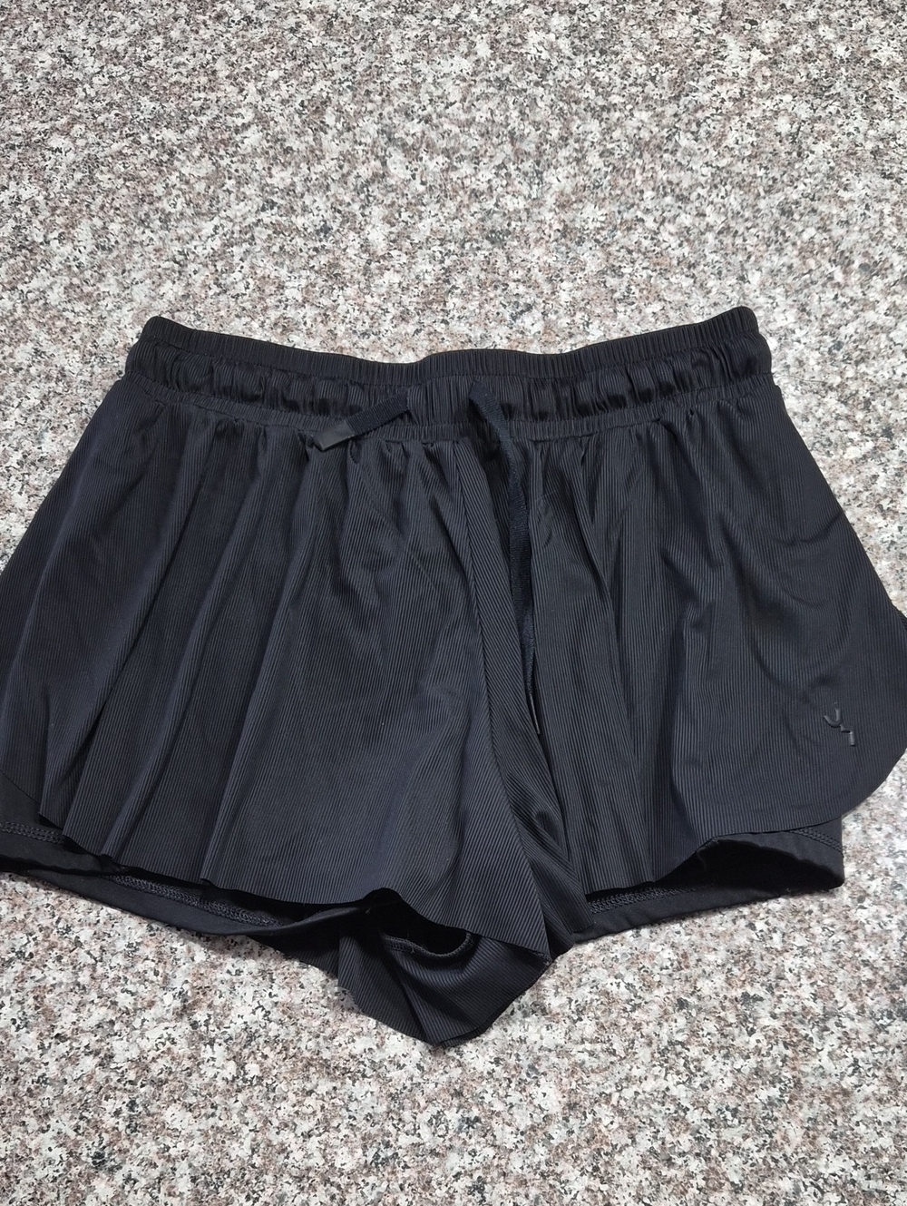 JoyLab Black Women's Athletic Pleated Overlay Shorts